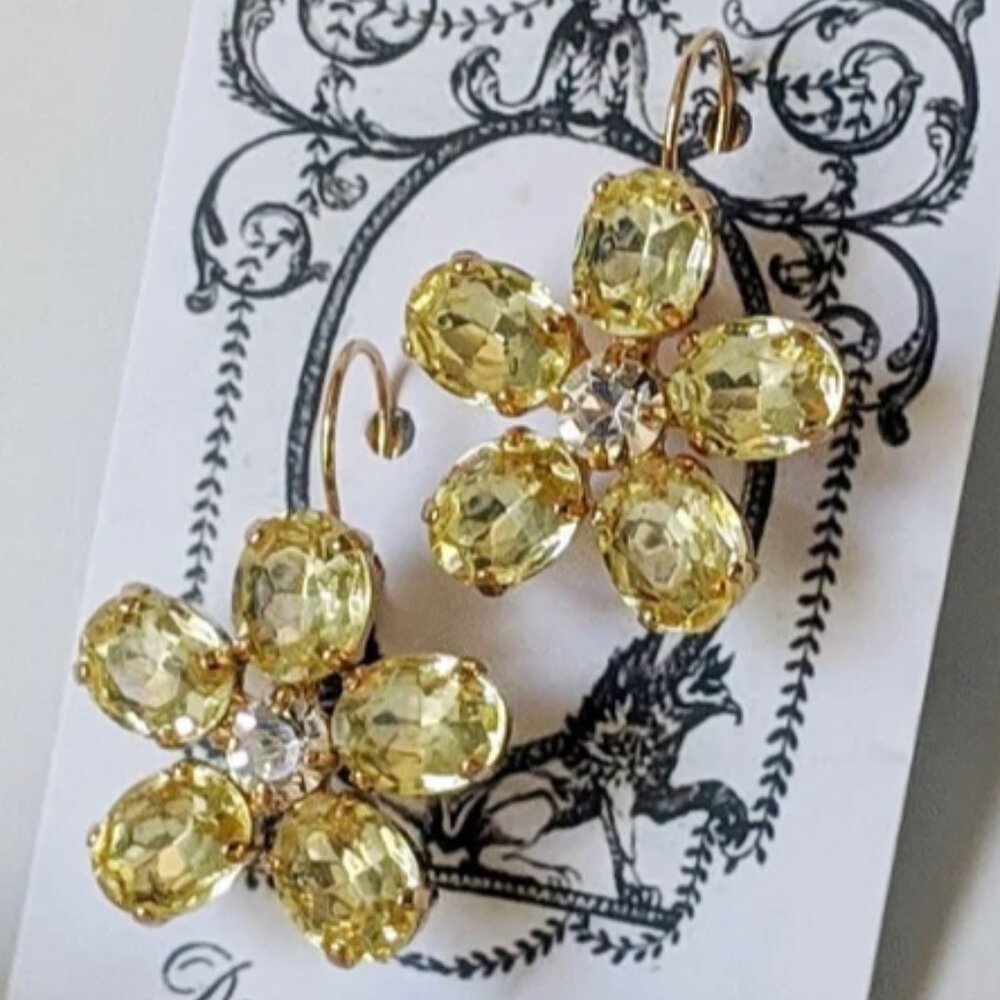 Yellow Flower Earrings